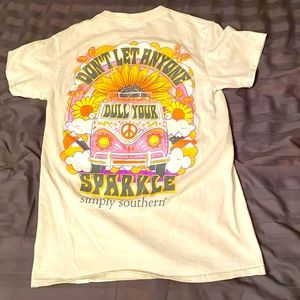 Simply southern Tshirt cream color, size small Volkswagen bus